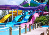 Spiral ไฟเบอร์กลาสภาพนิ่งน้ำขนาดใหญ่สวนน้ำอุปกรณ์สไลด์สำหรับ Raft Hotle Resort