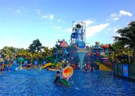 สนามเด็กเล่นสวนน้ำแบบโต้ตอบผสมสีสำหรับสระว่ายน้ำของโรงแรม