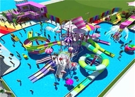 Water Slide Interactive Family Water Park อุปกรณ์สไตล์ลูกกวาดสำหรับวัยรุ่น