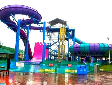 GS TUV Custom Water Slides Space Bowl Slide Amusement Park Equipment