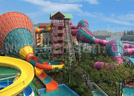 Latest Funny Custom Water Slides ไฟเบอร์กลาสที่มีสีสันสำหรับ Aqua Park