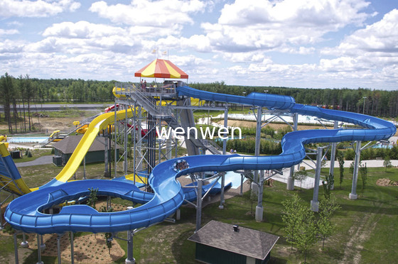 Holiday Resort Family Water Slide สไลด์ไฟเบอร์กลาสสำหรับสวนน้ำธีม