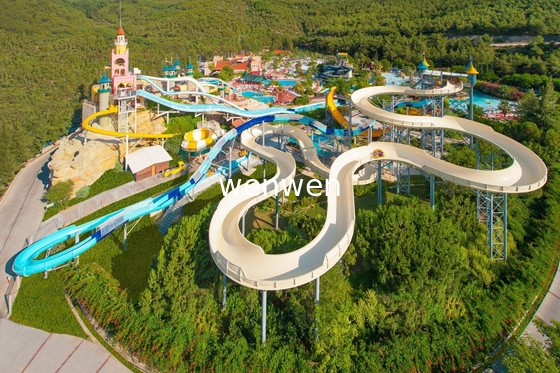 Holiday Resort Family Water Slide สไลด์ไฟเบอร์กลาสสำหรับสวนน้ำธีม