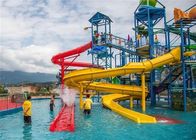 สวนสนุกที่มีสีสัน Water House Aqua Playground วัสดุไฟเบอร์กลาสทนทาน
