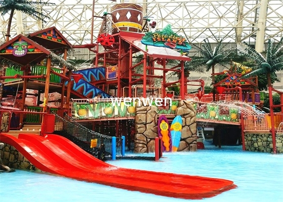อุปกรณ์สวนสนุก Aqua Playground แบบกำหนดเองเพื่อการพักผ่อน