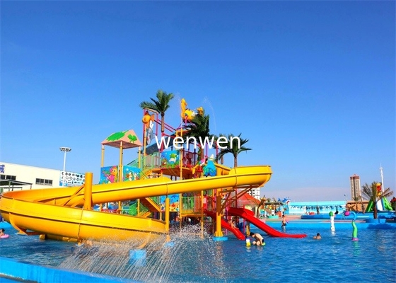 อุปกรณ์สวนสนุก Aqua Playground แบบกำหนดเองเพื่อการพักผ่อน