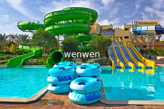 Holiday Resort Family Water Slide สไลด์ไฟเบอร์กลาสสำหรับสวนน้ำธีม