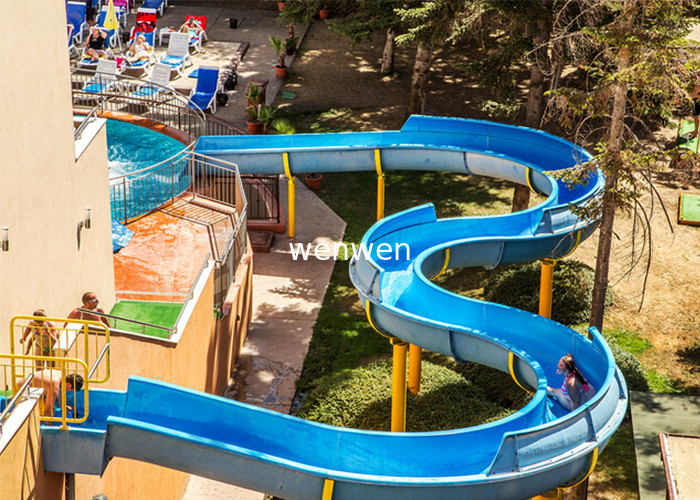 โรงแรมรีสอร์ทสวนน้ำสไลด์ไฟเบอร์กลาสสไลด์น้ำ Aqua Theme Park Equipment