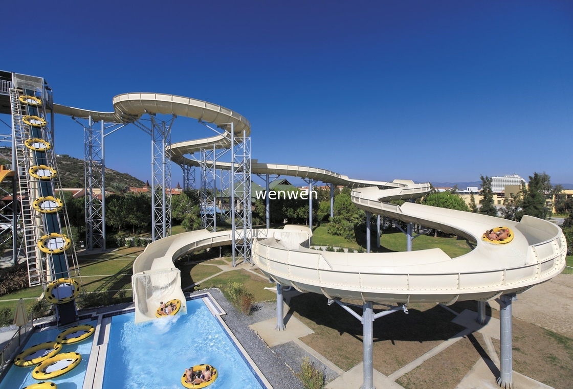 Holiday Resort Family Water Slide สไลด์ไฟเบอร์กลาสสำหรับสวนน้ำธีม